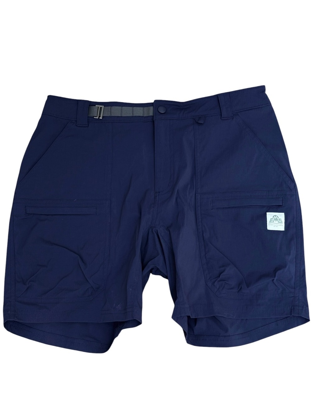 EMS Eastern Mountain Sport Navy Blue Ecoflex Cargo Shorts Women's size 8